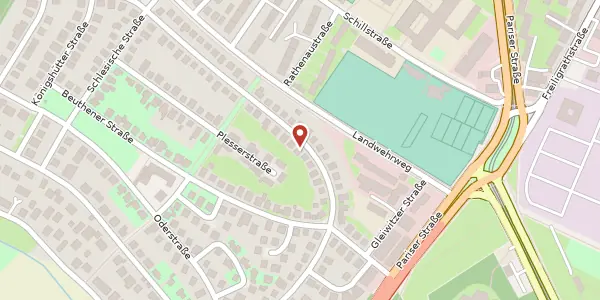 Karte der Umgebung von Weichselstraße 11, 55131 Mainz