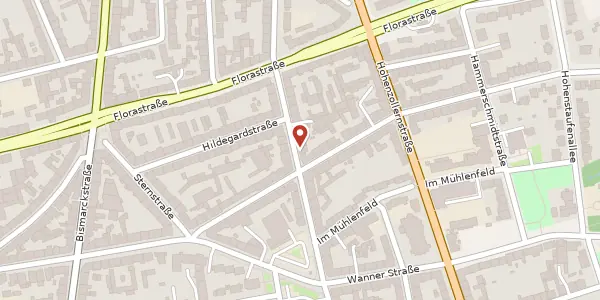 Karte der Umgebung von Hertastr. 16, 45888 Gelsenkirchen