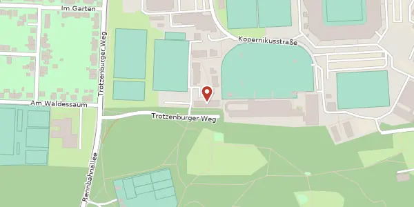 Karte der Umgebung von Trotzenburger Weg 15, 18057 Rostock