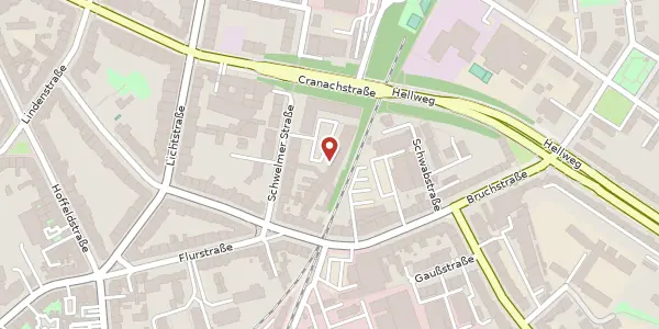 Karte der Umgebung von Schwelmer Str. 32, 40235 Düsseldorf