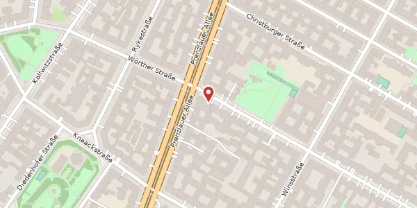Karte der Umgebung von Marienburger Straße 1, 10405 Berlin