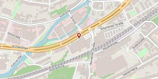 Karte der Umgebung von Friedrich-Engels-Allee 32, 42103 Wuppertal