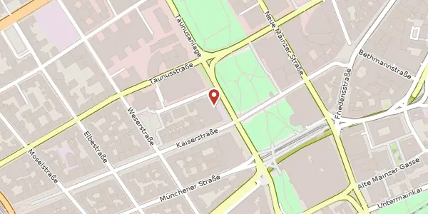 Karte der Umgebung von Gallusanlage 7, 60329 Frankfurt