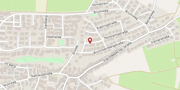 Karte der Umgebung von Panoramastraße 35, 71334 Waiblingen