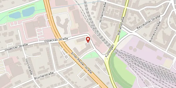 Karte der Umgebung von Ossecker Str. 1, 95030 Hof