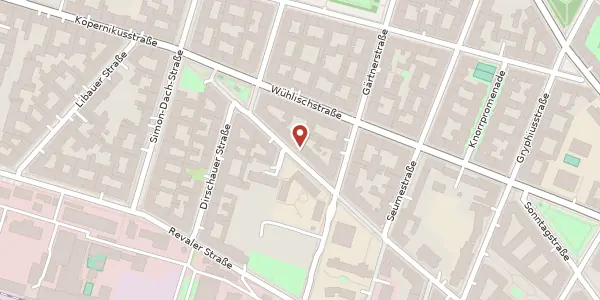 Karte der Umgebung von Simplonstraße 19, 10245 Berlin
