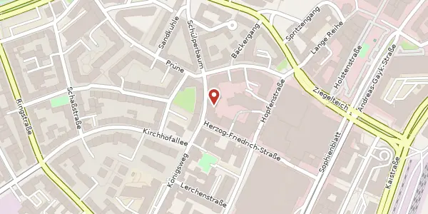Karte der Umgebung von Schülperbaum 23, 24103 Kiel
