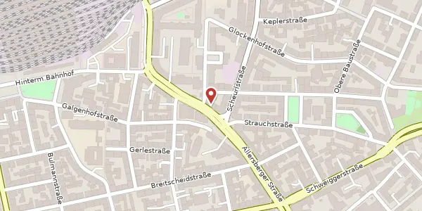 Karte der Umgebung von Allersbergerstr. 31a, 90461 Nürnberg