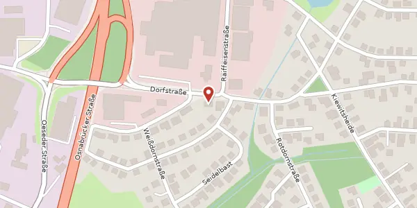 Karte der Umgebung von Dorfstraße 14, 49124 Georgsmarienhütte