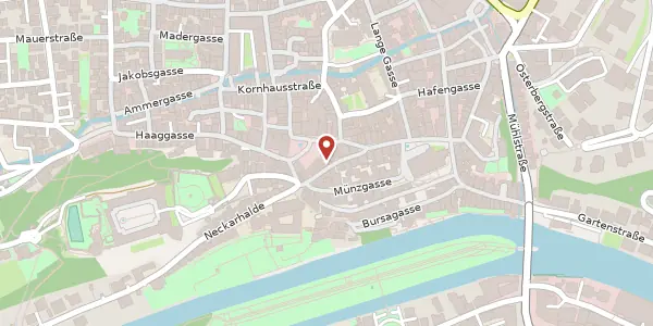 Karte der Umgebung von Kronenstraße 11, 72070 Tübingen