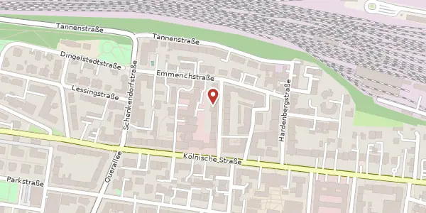 Karte der Umgebung von Uhlandstraße 7, 34119 Kassel