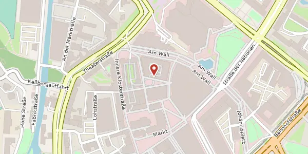 Karte der Umgebung von Düsseldorfer Platz 1, 09111 Chemnitz