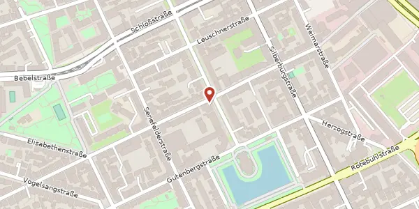 Karte der Umgebung von Johannesstraße 9B, 70176 Stuttgart