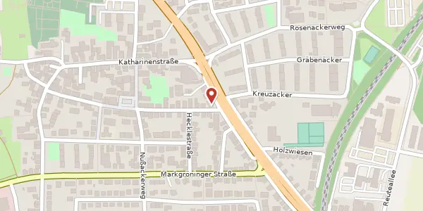 Karte der Umgebung von Hahnenstraße 2, 71634 Ludwigsburg
