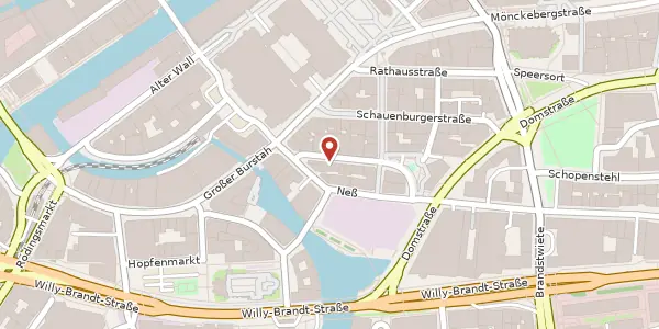 Karte der Umgebung von Große Bäckerstraße 4, 20095 Hamburg