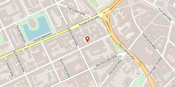 Karte der Umgebung von Augustenstraße 12, 70178 Stuttgart