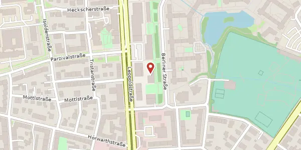 Karte der Umgebung von Leopoldstr. 156, 80804 München