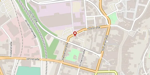 Karte der Umgebung von Poststr. 21, 95028 Hof