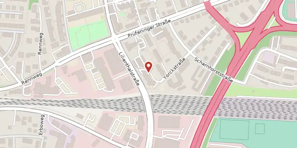 Karte der Umgebung von Yorckstraße 22, 93049 Regensburg