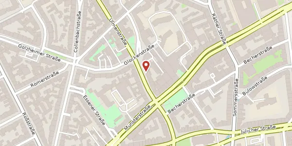 Karte der Umgebung von Ulmenstr. 11, 40476 Düsseldorf