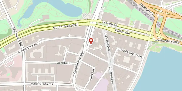 Karte der Umgebung von Dammtorstraße 25, 20354 Hamburg