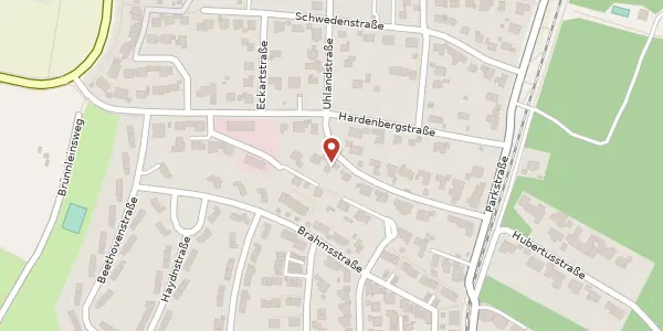 Karte der Umgebung von Uhlandstr. 46, 90768 Fürth