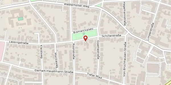 Karte der Umgebung von Bismarckplatz 7, 45657 Recklinghausen