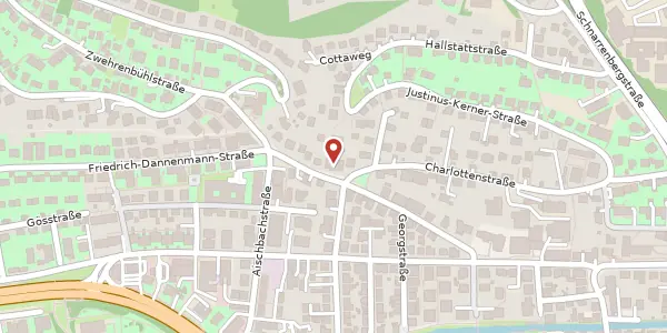 Karte der Umgebung von Stöcklestraße 20, 72070 Tübingen