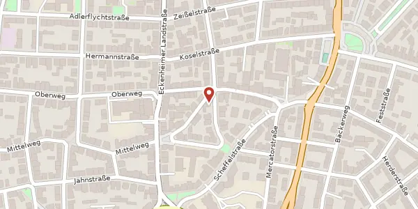 Karte der Umgebung von Weberstr. 9, 60318 Frankfurt