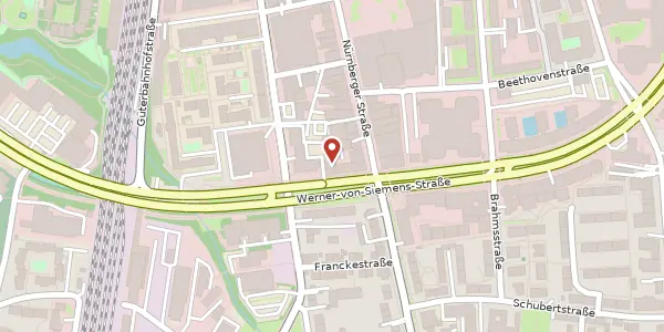 Karte der Umgebung von Nürnberger Straße 71, 91052 Erlangen
