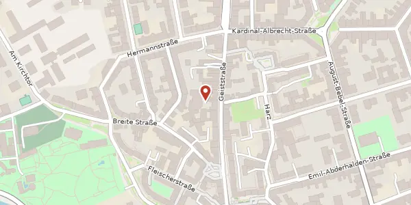 Karte der Umgebung von Geiststr. 22, 06108 Halle (Saale)