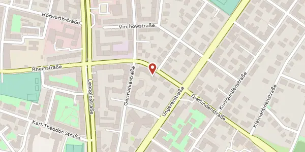 Karte der Umgebung von Potsdamer Str. 5, 80802 München