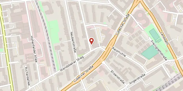 Karte der Umgebung von Hohenfelder Straße 17, 22087 Hamburg