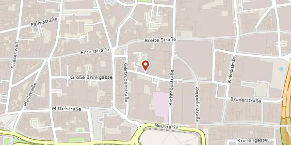 Karte der Umgebung von Wolfsstraße 16, 50667 Köln