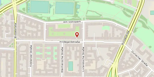 Karte der Umgebung von Hildegardstraße 8, 10715 Berlin