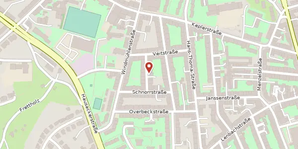 Karte der Umgebung von Führichstr. 9, 45147 Essen