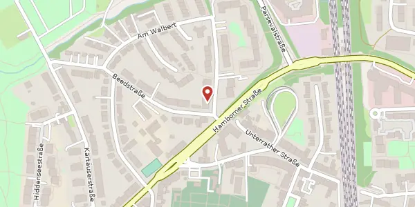 Karte der Umgebung von Im Huferfeld 1, 40468 Düsseldorf