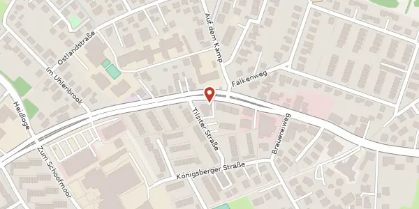 Karte der Umgebung von Falkenberger Landstraße 54 a, 28865 Lilienthal