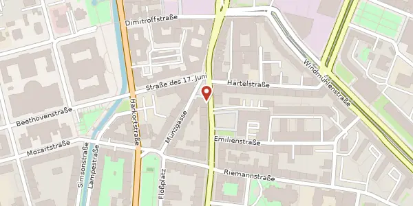 Karte der Umgebung von Peterssteinweg 10, 04107 Leipzig