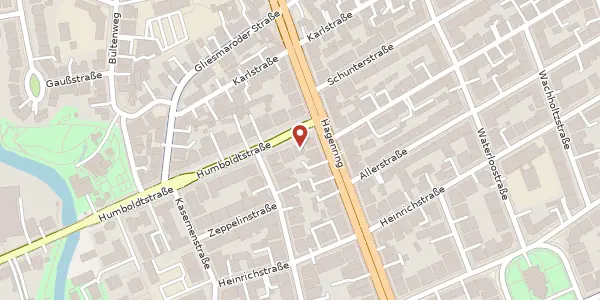 Karte der Umgebung von Humboldtstraße 20, 38106 Braunschweig