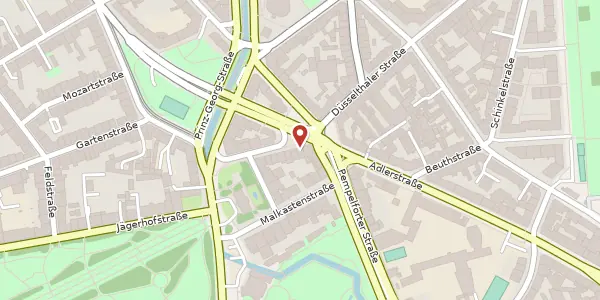 Karte der Umgebung von Alt-Pempelfort 11a, 40211 Düsseldorf