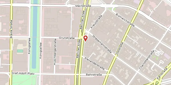 Karte der Umgebung von Berliner Allee 34-36, 40212 Düsseldorf