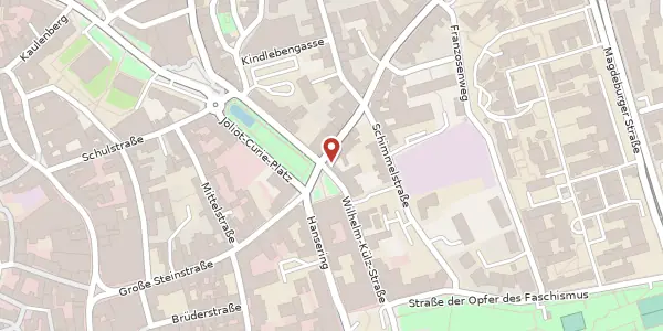 Karte der Umgebung von Wilhelm-Külz-Str. 1, 06108 Halle (Saale)