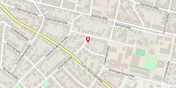 Karte der Umgebung von Uhlandstraße 2, 63225 Langen