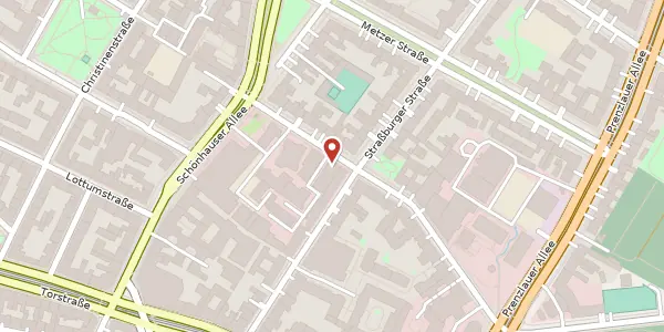 Karte der Umgebung von Saarbrücker Straße 24 Haus D, 10405 Berlin