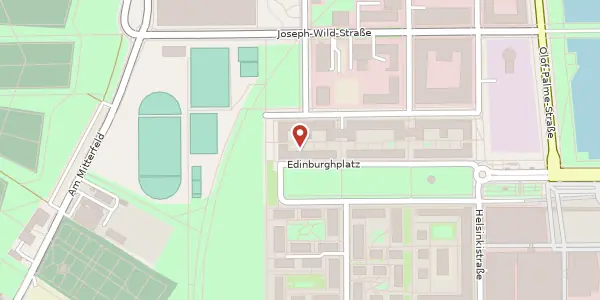 Karte der Umgebung von Edinburghplatz 41, 81829 München