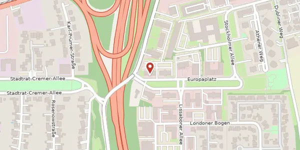 Karte der Umgebung von Europaplatz 1, 44269 Dortmund