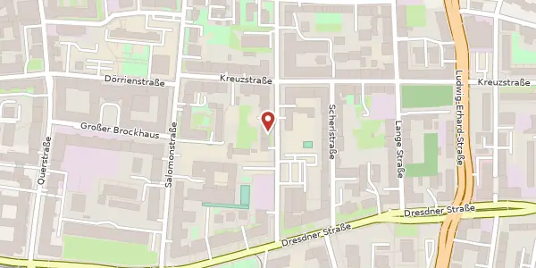 Karte der Umgebung von Inselstraße 15, 04103 Leipzig