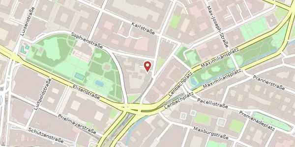 Karte der Umgebung von Barer Str. 1 A, 80333 München