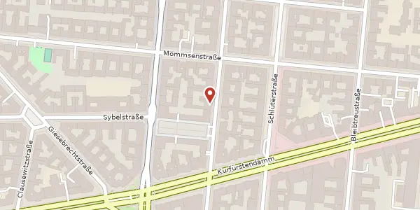 Karte der Umgebung von Wielandstraße 18, 10629 Berlin